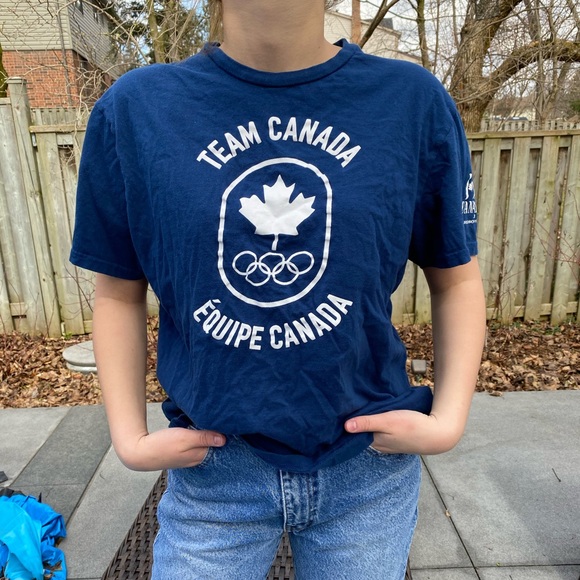 Oversized Blue Team Canada T-shirt - Picture 1 of 4
